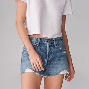 Worn Once! Aritzia Denim Forum Ex Boyfriend Denim Shorts